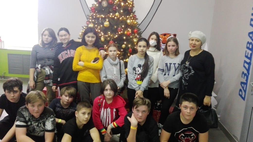 Ученики 7А класса посетили батутный центр "Rabbit"