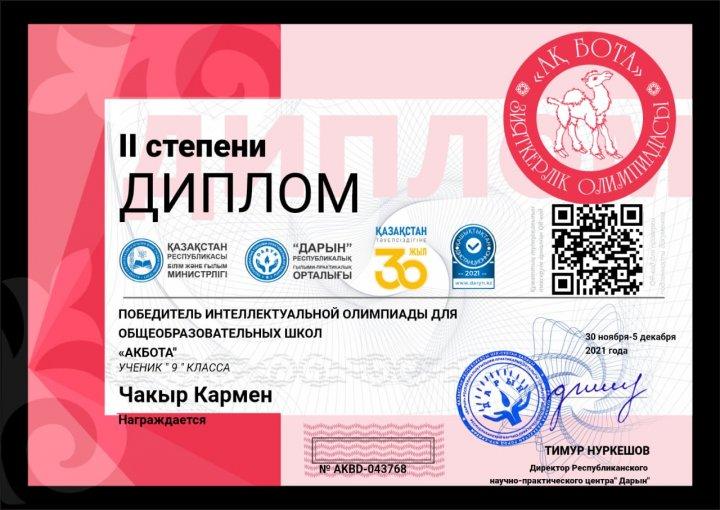 Интеллектуальные олимпиады "Акбота"